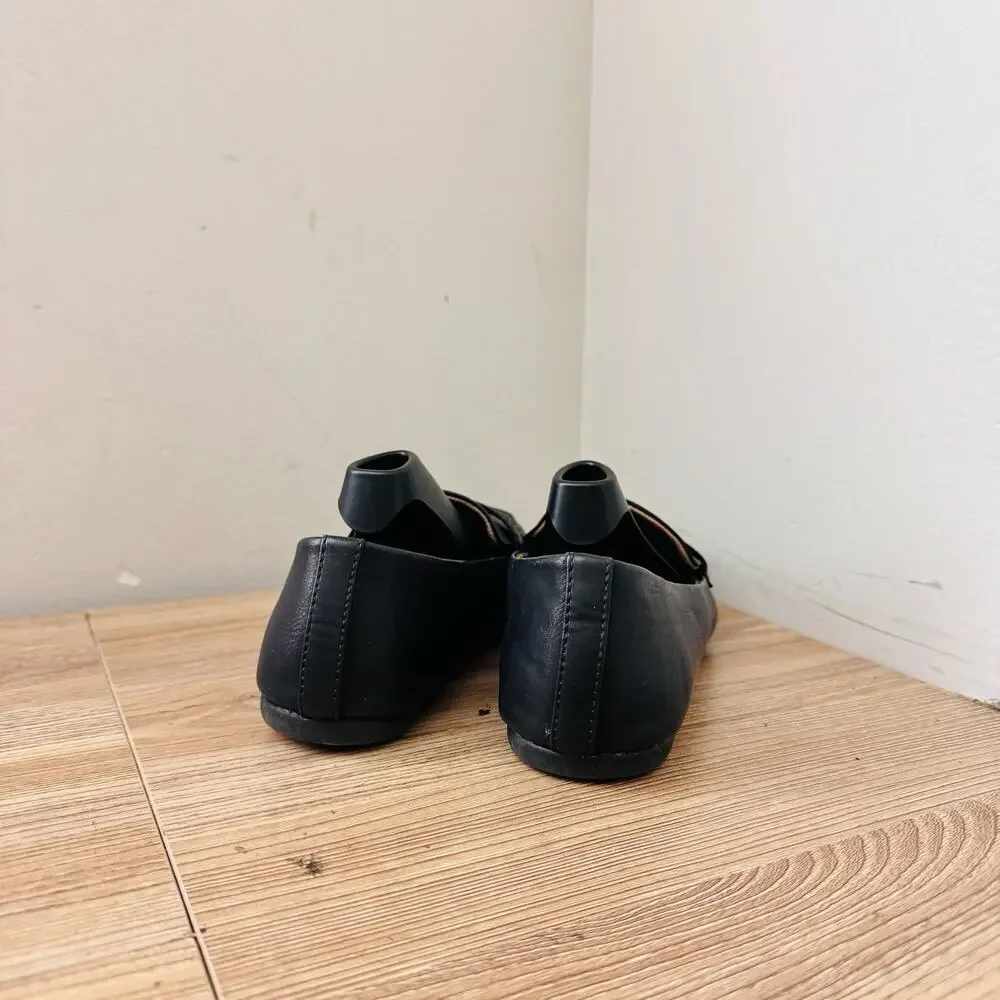 BOC Black Leather Slip On Loafers Women’s Size 7.5